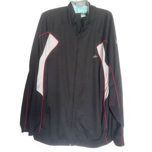 Athletech Black Colorblock Full Zip Activewear Performance Jacket Men's Large